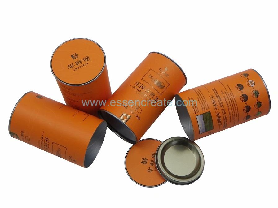 Composite Paper Cans with Metal Lid