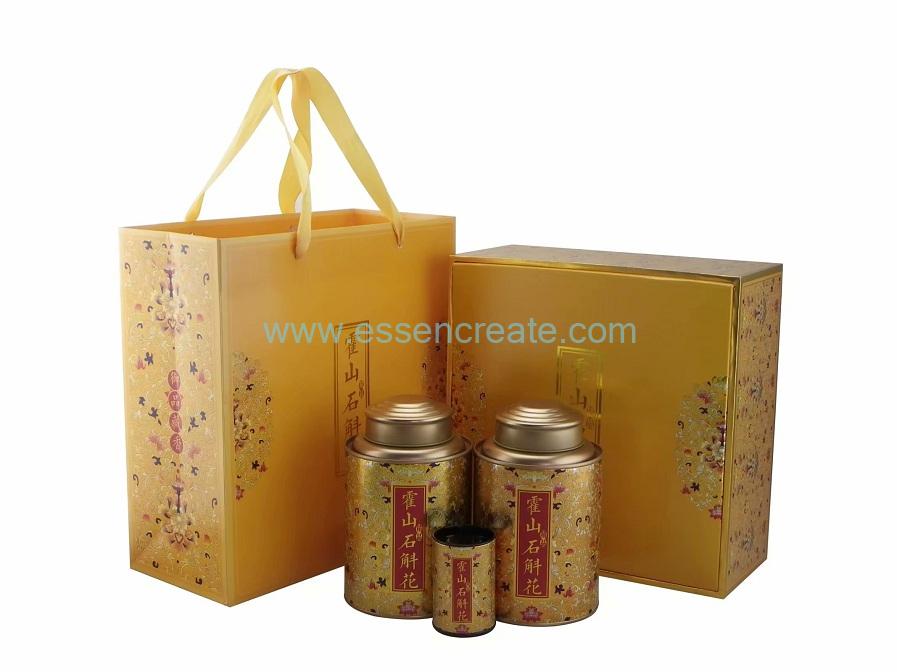 Tea Paper Cans Packaging Gift Box with Bags