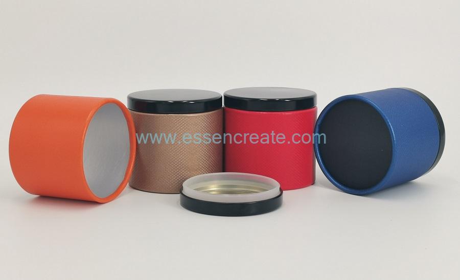 Rolled Edge Tea Packing Canister with Metal Lid