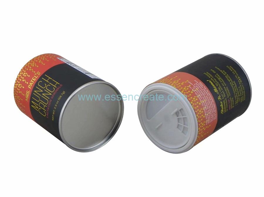 Sesame Seed Meal Packaging Shaker Paper Round Tube