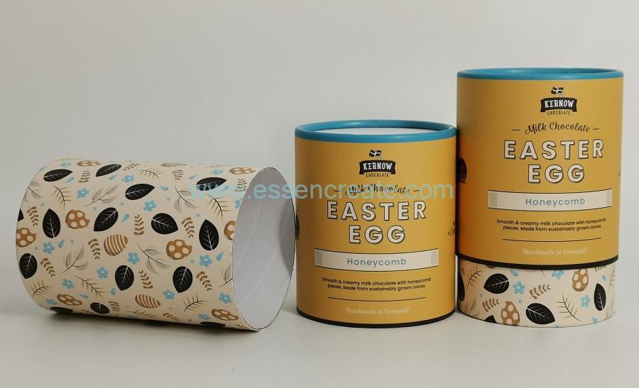 Easter Egg Honeycomb Chocolate Packaging Round Tube Box