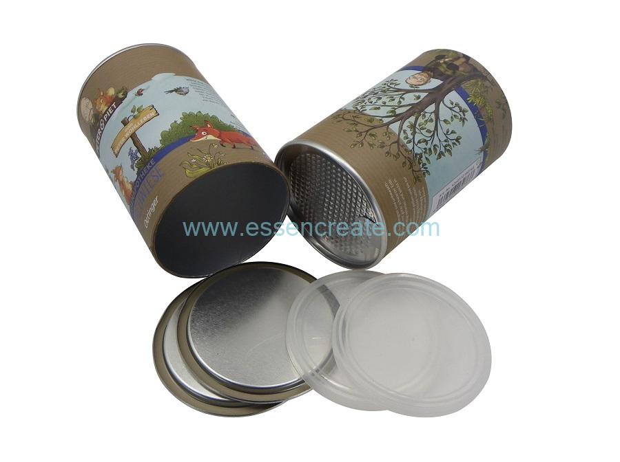 Paper Cans with Aluminum Foil Easy Peel Off Lid