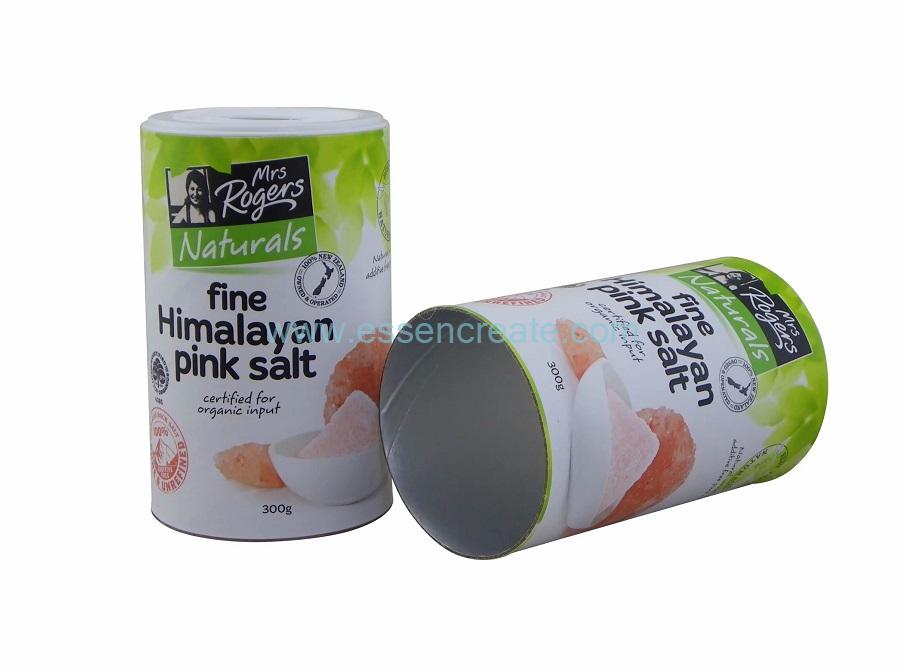 Natural Himalayan Pink Salt Packaging Shaker Paper Tube