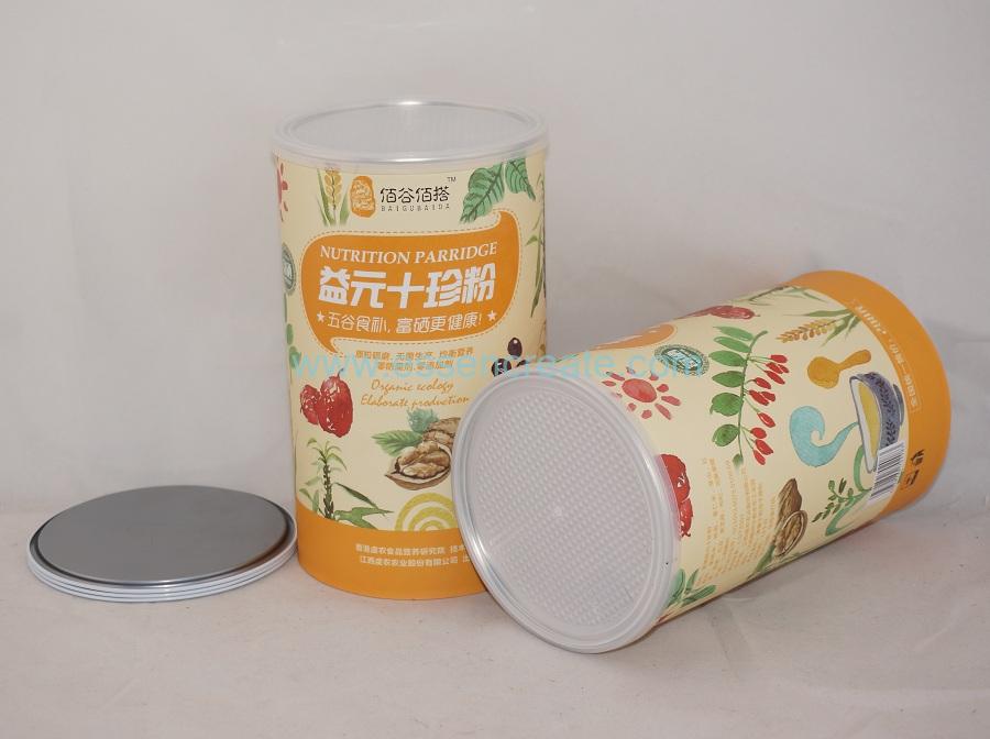 Food Grade Paper Composite Nutrition Parridge Packaging Cans