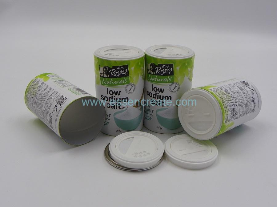 White Salt Shaker Paper Cans
