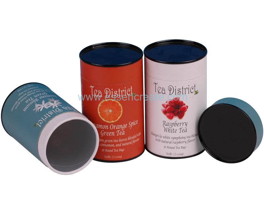 Composite Tea Cans Packaging Tinplate Cap Paper Tube