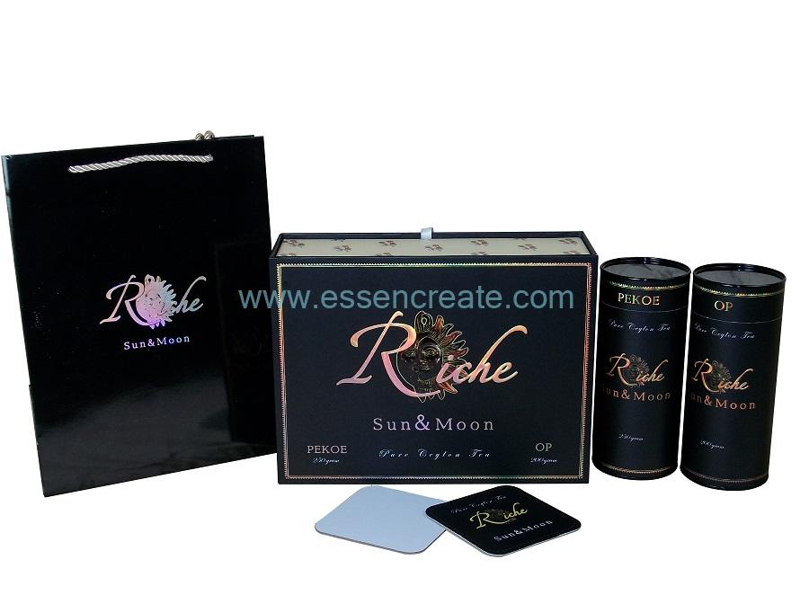 Tea Canister Packaging Gift Box with Paper Bag 