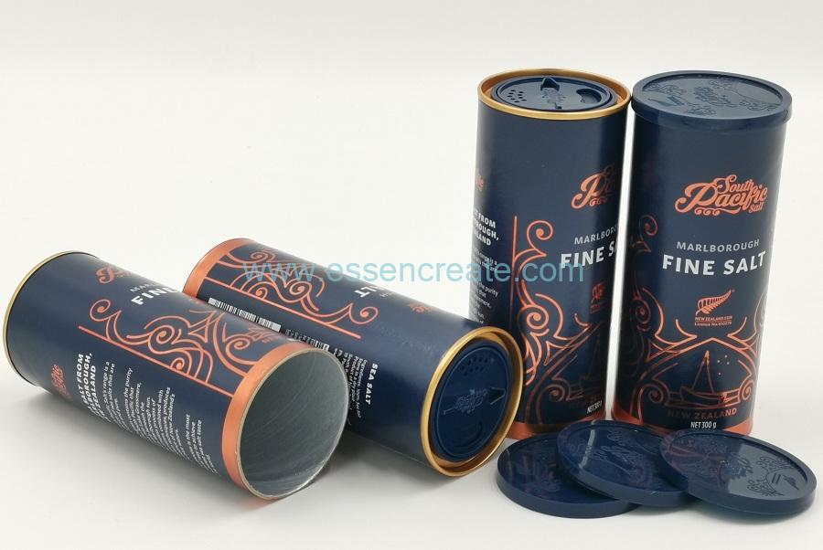 Bidons de sel en papier shaker en plastique et aluminium