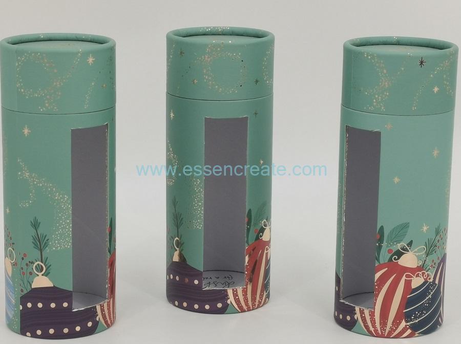 Boîte cadeau de rangement de bougies parfumées avec fenêtre transparente