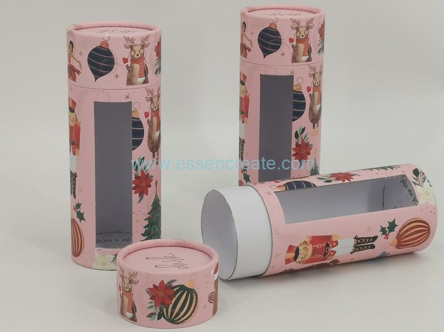 Tube d'emballage de bougies avec fenêtre