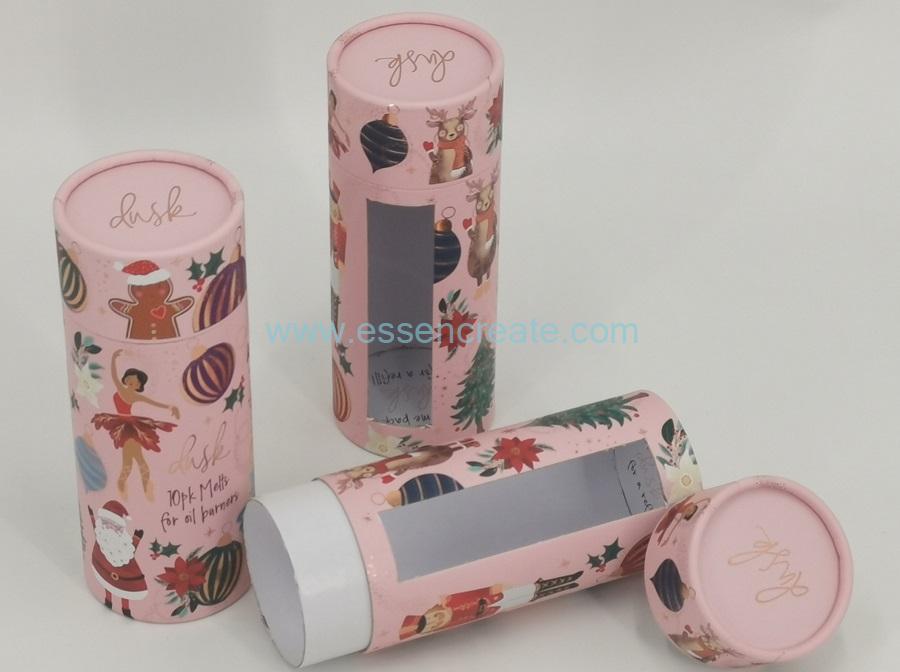 Boîte d'emballage de bougies avec fenêtre