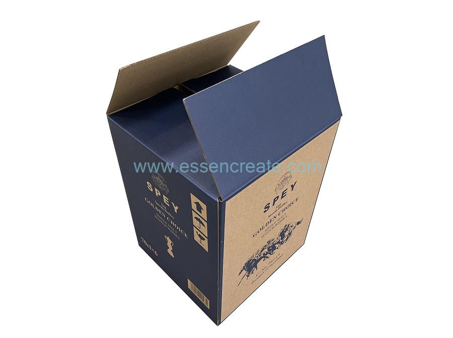 Boîte d'expédition en carton ondulé coloré