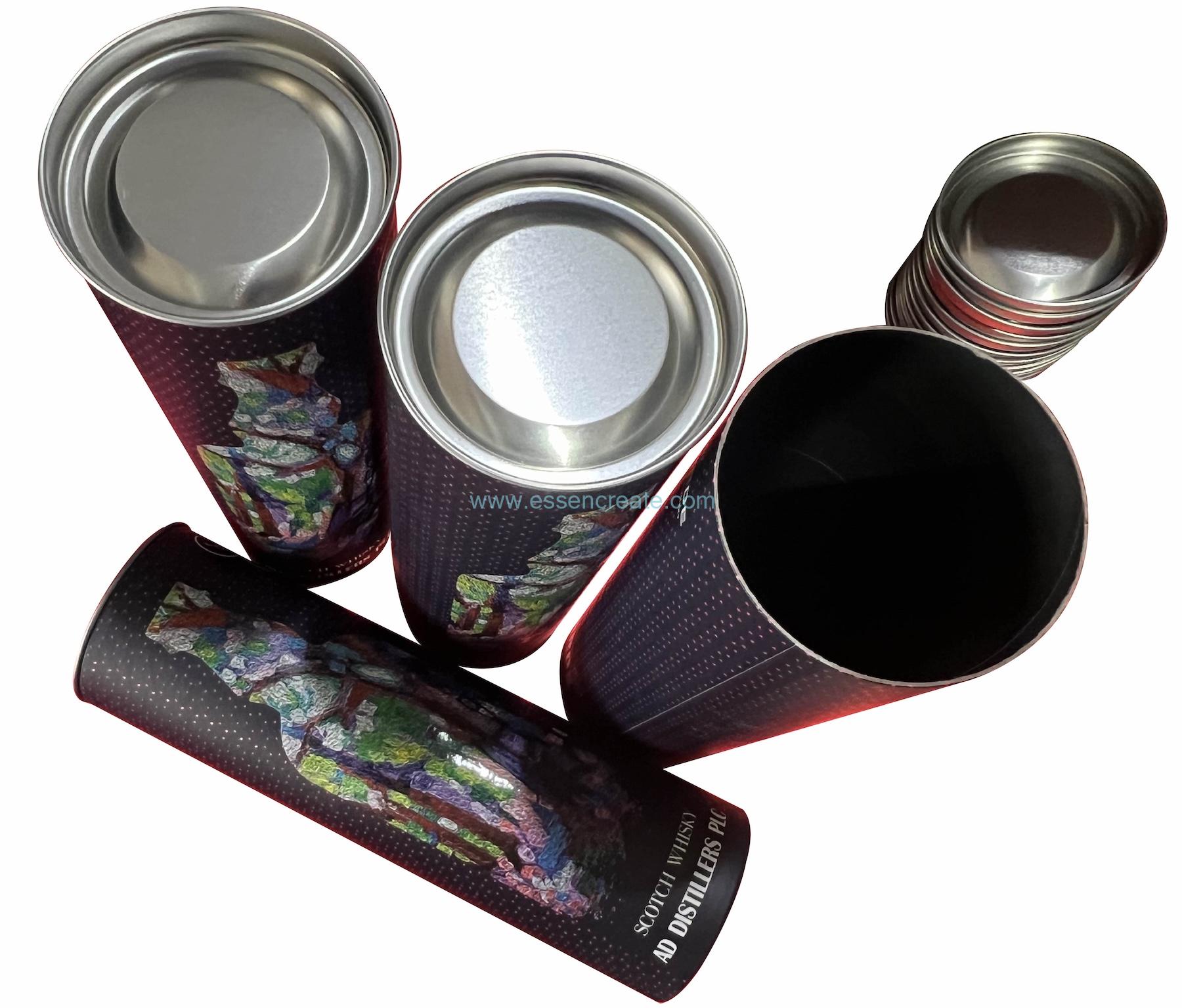 Boîte d'emballage de whisky cylindrique