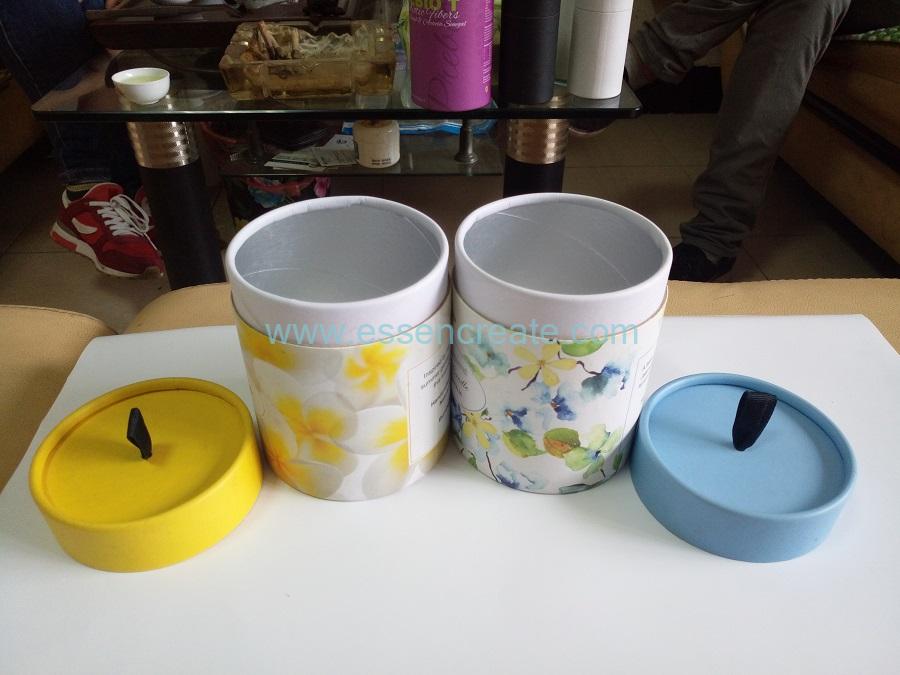 emballage en tube de papier pour bougies