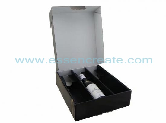 Three Wine Bottle Packaging Foldable Gift Box