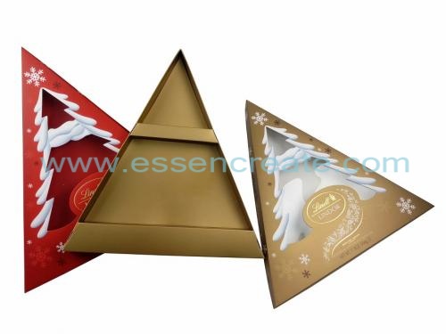 triangle cadeau emballage chocolat noël