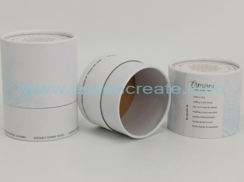 tube de papier d'emballage de tasses en céramique sculptée