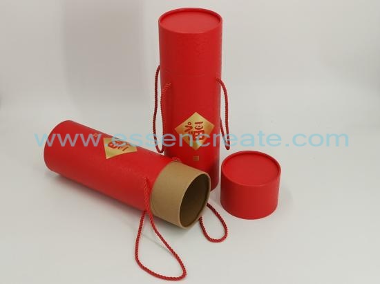 Paper Rolled Edge Tube with Rope Handle