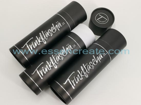 Silver Hot Stamping Cylinder Black Tube