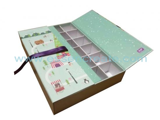 boîte cadeau en carton d'emballage de pralines au chocolat