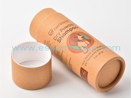 Shampoing en poudre sèche pour chien et chiot, tube en papier