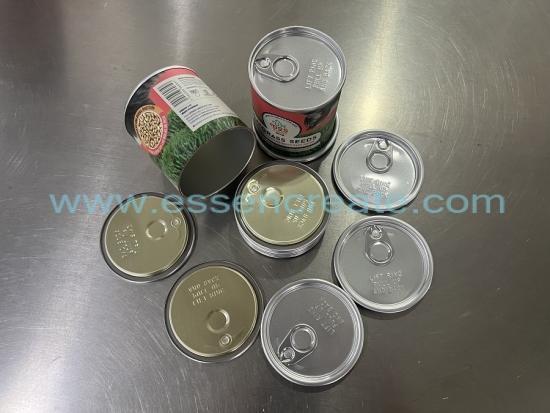 Cover Paper Can With Aluminum Easy To Pull Lid