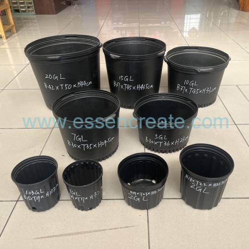 Pots de fleurs en plastique, conteneur en PEHD pour pépinière d'arbres