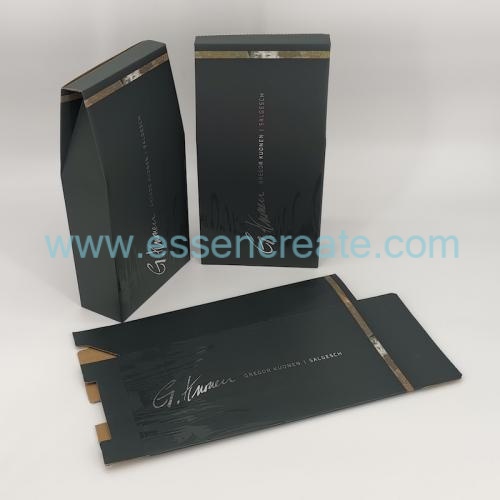 Boîte cadeau pliable de 500 ml de vin de vin à vin
