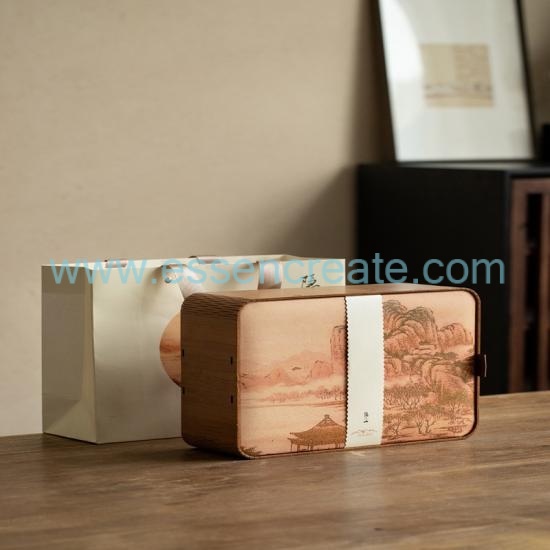 boîte à thé en bois personnalisée