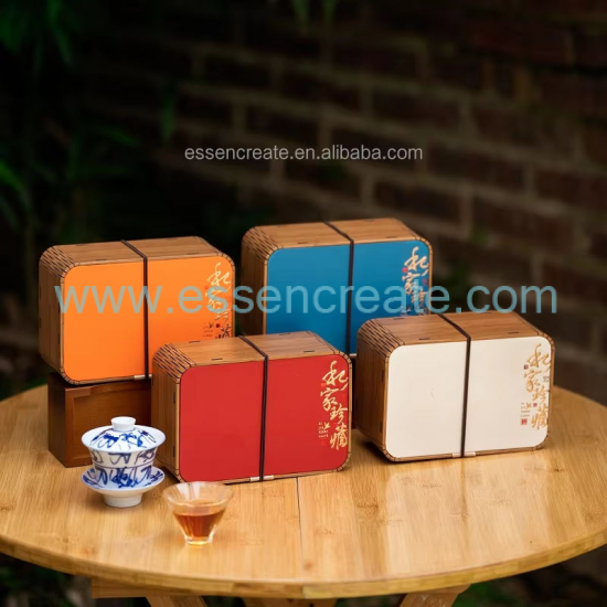 Emballage de thé en bois personnalisé
