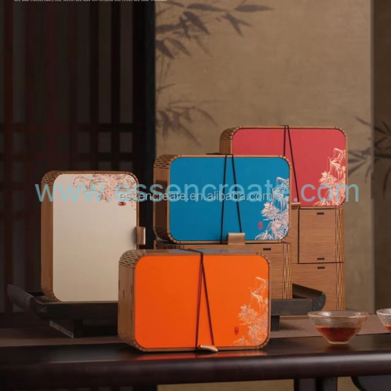 Boîte à thé en bois exquise personnalisée