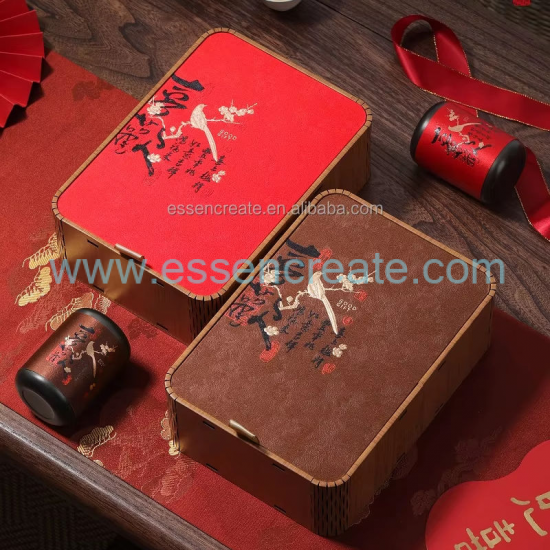 Emballage de thé en bois personnalisé