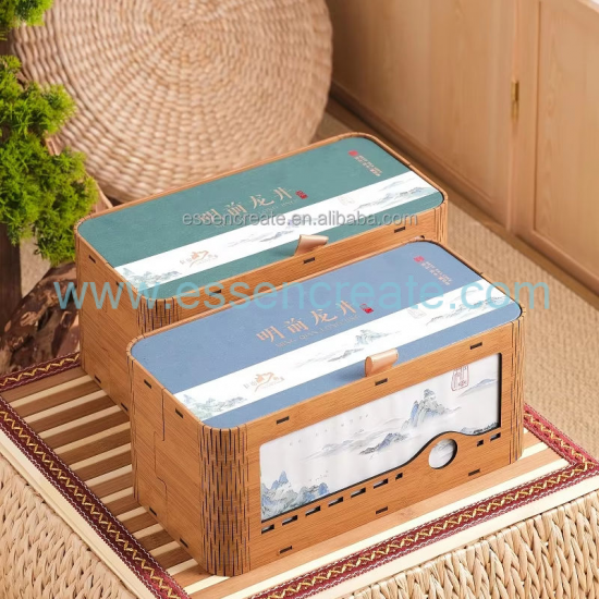 Emballage de thé en bois personnalisé