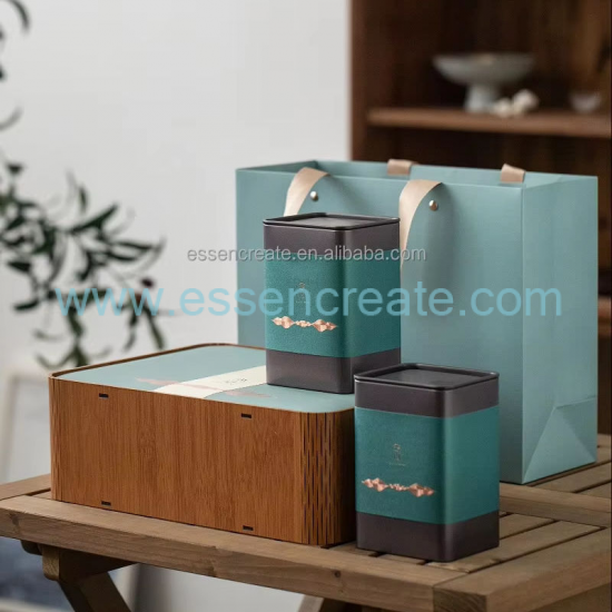 Emballage de thé en bois personnalisé