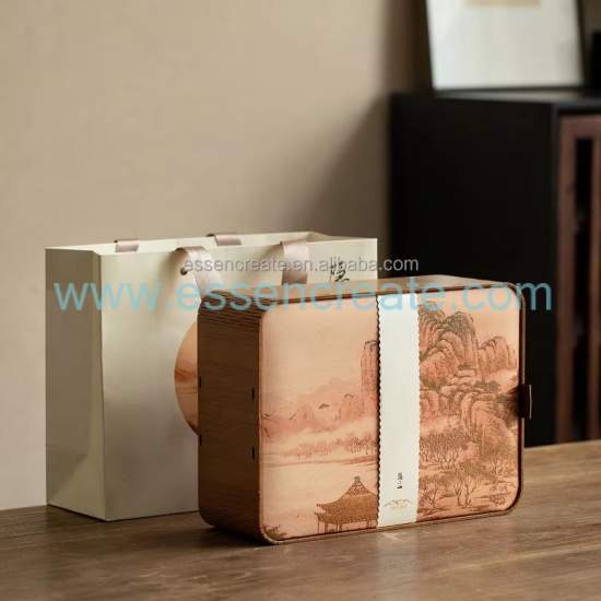 Emballage de thé en bois personnalisé